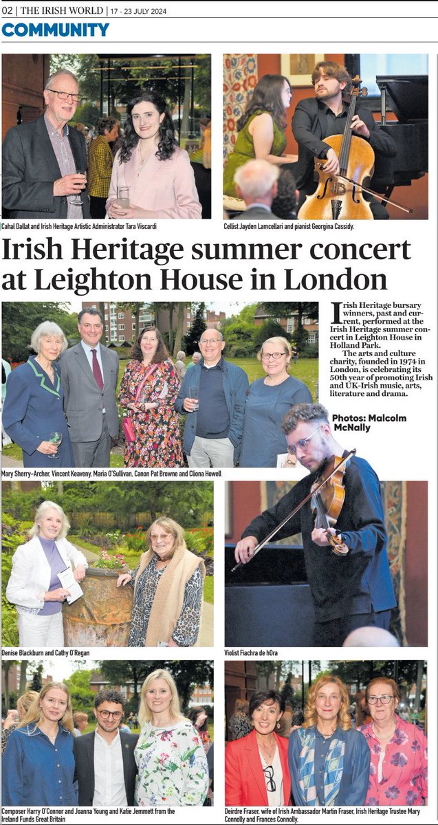 Irish Heritage (@heritageirish) on Twitter photo Fab photos from our ☀️Summer Concert☀️ at <a href="/LeightonHouse_/">Leighton House and Sambourne House</a> featured in this week’s <a href="/theirishworld/">the Irish World</a> - be sure to pick up your copy 🗞️Thanks to <a href="/MalcolmMcNally/">Malcolm McNally</a> for the great photos 📸 Fab photos from our ☀️Summer Concert☀️ at <a href="/LeightonHouse_/">Leighton House and Sambourne House</a> featured in this week’s <a href="/theirishworld/">the Irish World</a> - be sure to pick up your copy 🗞️Thanks to <a href="/MalcolmMcNally/">Malcolm McNally</a> for the great photos 📸