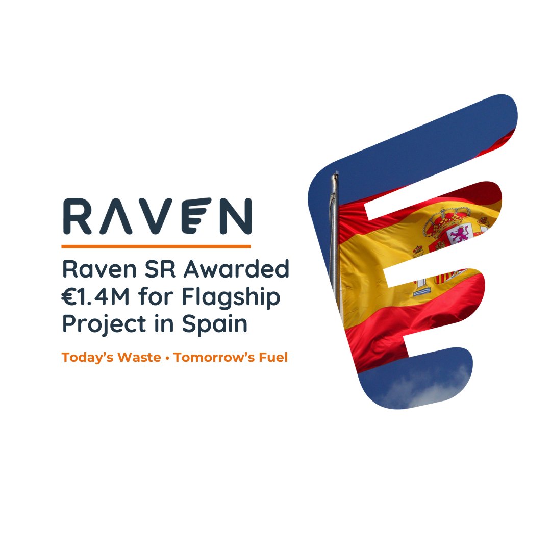 Raven SR is pleased to announce it has been awarded €1.4M for its flagship waste-to-hydrogen production facility in Zaragoza, Spain.  Read more here: ravensr.com/raven-sr-award…

#hydrogenroadmap #EUhydrogen #steamco2reforming #hydrogen #renewablehydrogen #spainhydrogen #zaragoza