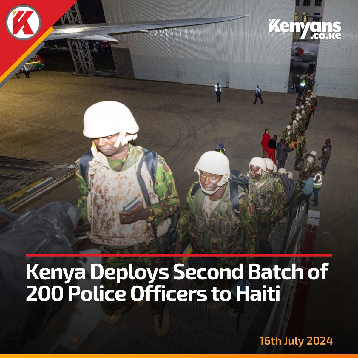 Kenya deploys second batch of 200 police officers to Haiti