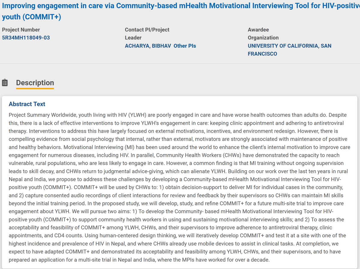 BibhavAcharya's tweet photo. Changing habits isn’t easy, especially in health. Well-meaning reminders and advice (“It’s important to take your meds”) rarely work.

In this @NIMHgov funded study, we asked: can we teach community health workers advanced counseling skills to improve healthy behaviors? 🧵 https://t.co/Pqt4VZw7sB