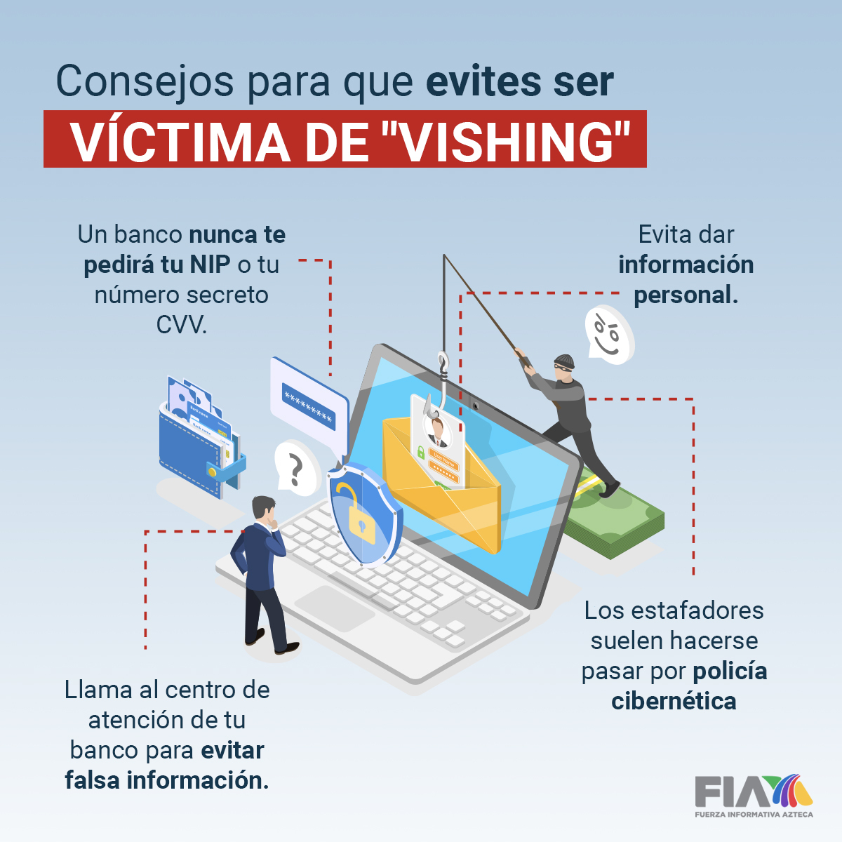 AztecaNoticias's tweet image. ¡Alerta a tus abuelitos!⚠️

Así funciona el ‘#Vishing’, la nueva forma de #estafa en la que caen usualmente los adultos mayores.

¿Cómo funciona?

aztecanoticias.info/3WonYIz