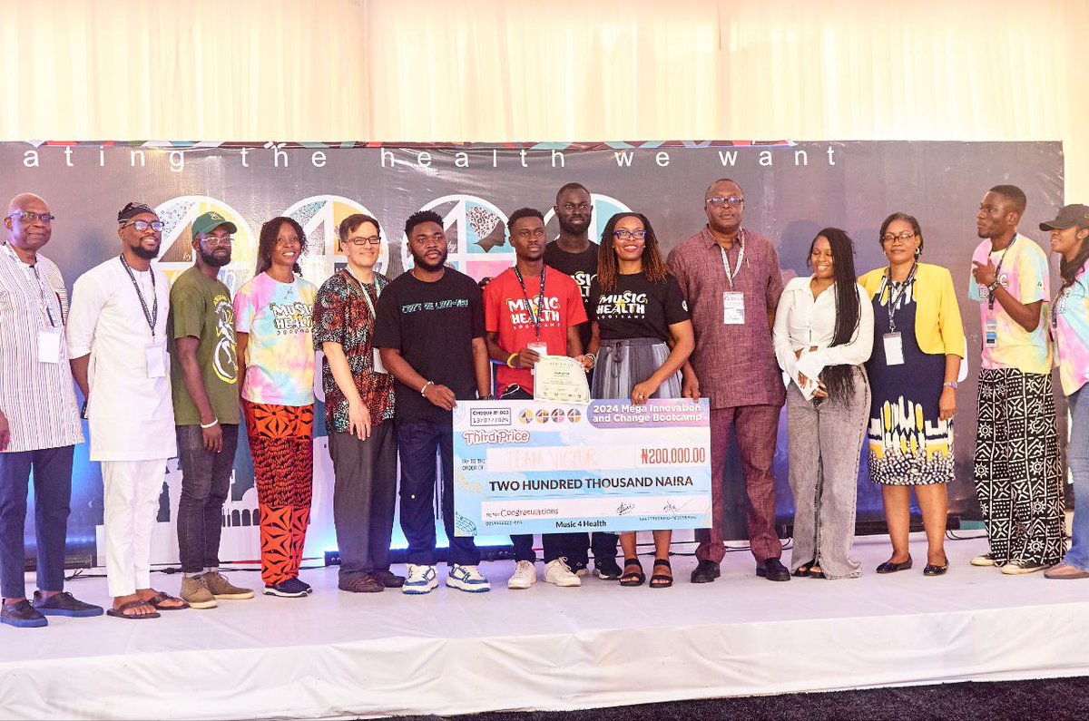 4YouthBYouth's tweet image. Congratulations to all the teams that Participated in the #MegaBootcamp for Music For Health

We are happy to announce the top positions:
🥉3rd - Team Victor
🥈2nd - Team Light/Team Freeman 
🥇1st - Team Timileyin (Winner, Audience Choice Award)