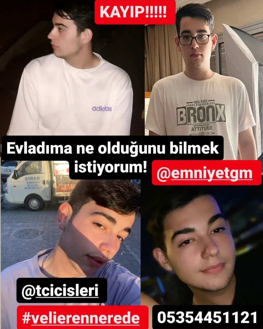 TAM BİR SENE... Evladımızın akıbetini bilmek istiyoruz... Belirsizlik çok yakıyor...... Lütfen destek 🙏
#KayıpVeliErenAranıyor
<a href="/RTErdogan/">Recep Tayyip Erdoğan</a> 
<a href="/AliYerlikaya/">Ali Yerlikaya</a> 
<a href="/TC_icisleri/">T.C. İçişleri Bakanlığı</a>