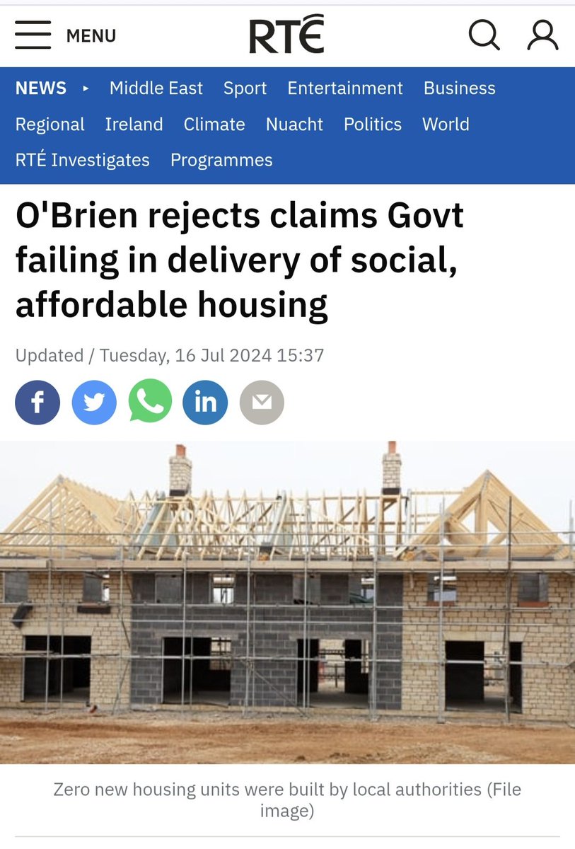 Despite the Government claiming to have ended the illogical policy of leasing social housing. 
More social housing was delivered via leasing than new builds in the first quarter of this year.
Leasing provides no permanent social housing just profits for developers &amp; funds