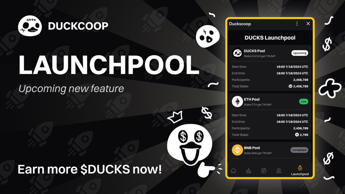 Brother012345's tweet photo. شبكة #TON 💎

☀️نفس المهام  السابقة  لكن بامتيازات  جديدة 🔥 تخص ايردروب $DUCKS  في Launchpool قادم وبقوة ! 💰

📍مفاد هذه الميزة الجديدة  Launchpool، حيث يمكن لك مشاركة $DUCKS الخاصة بك لربح $DUCKS + رموز اخرى جديدة $$ ،ميزة فريدة من نوعها 💸😉

Link 🔗 

https://t.co/GQn45z8Hnp https://t.co/YJj1RRa9fV