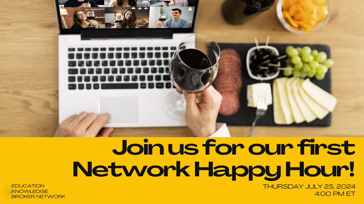 EdKnowledBroker's tweet image. Register for our 1st Happy Hour! Grab your favorite beverage for this meet-up! Connect with others in the knowledge brokering field, gain insights into the world of knowledge brokering, &amp;amp; create new partnerships! bit.ly/HappyHourJuly2…  #Education #KnowledgeBrokering #Networking