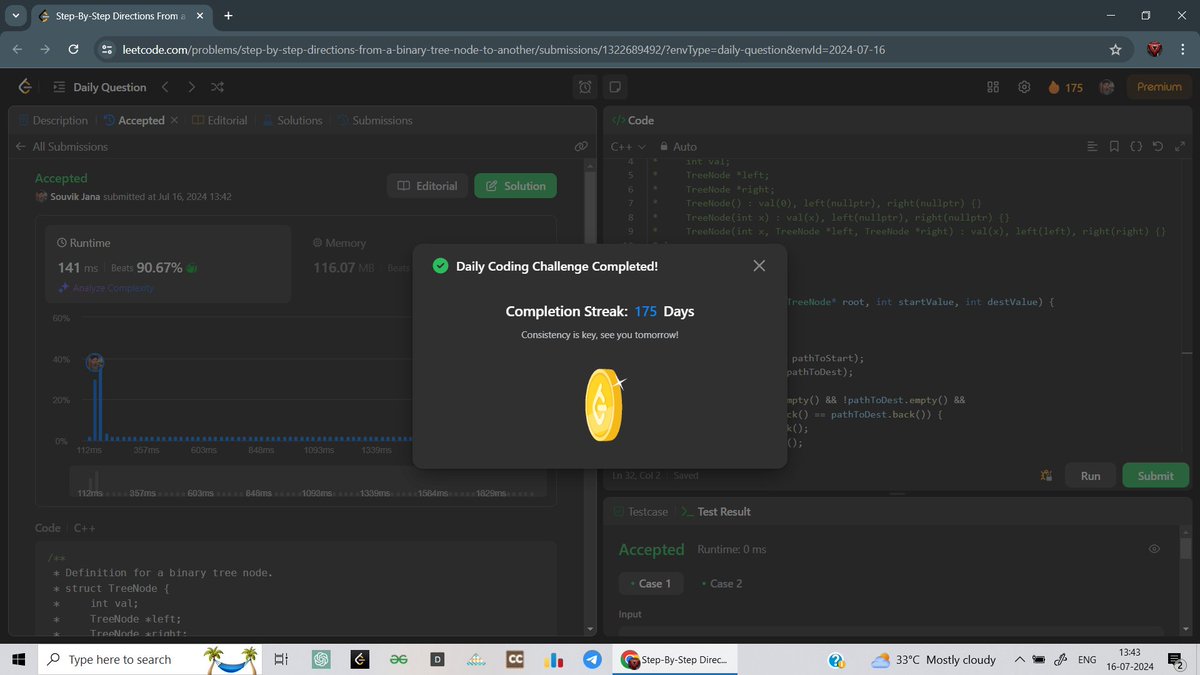 Souvikjana007's tweet photo. 🌟 #Day_37 🌟
Learned working with JSON/SQL in ML by Nitish Sir.
Solved today's #LeetCode POTD.
Solved today's #GeeksforGeeks POTD.
Every day is a step forward in mastering ML and DSA. Consistency is key!
#MachineLearning #Coding #100DaysOfCode #DataScience https://t.co/h5q3yDgjAH