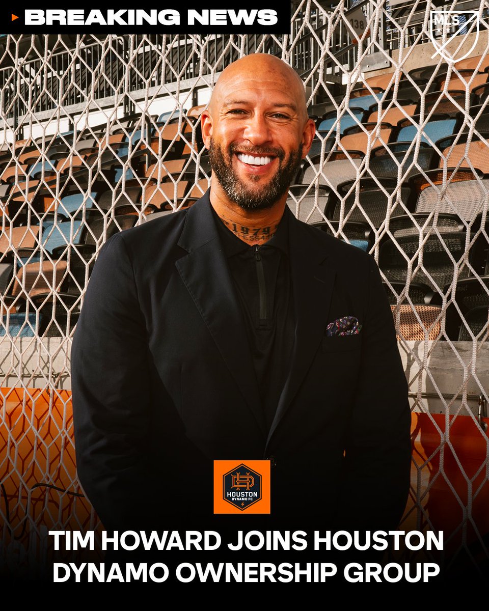 MLS's tweet photo. Hall of Famer and #USMNT legend Tim Howard joins the @HoustonDynamo ownership group. 🤘 https://t.co/TyLVshM4qm