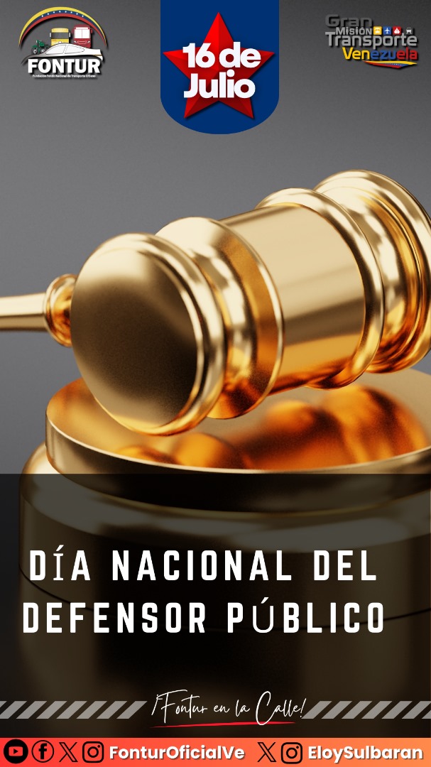 FonturOficialve's tweet photo. #Efeméride || Cada #16Jul se celebra el Día Nacional del Defensor Público en Venezuela. Con el fin de reconocer la labor de carácter humanista de estos funcionarios públicos al servicio de la garantía de los Derechos Humanos con ética, valores y principios.

#VenezuelaVaPaLante https://t.co/ZgXTJrf9SJ