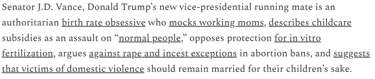 KELLYWEILL's tweet photo. J.D. Vance is a nightmare for moms.

New from me in MomLeft (a new newsletter for moms on the left): https://t.co/DfP4oAF5Jd https://t.co/iy7bCKVFDN