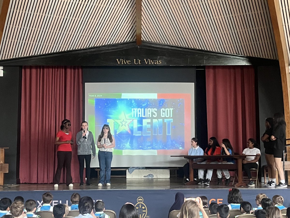 GumleyMfl's tweet photo. Today almost 200 of our year 7 &amp; 8 took part our Annual Language Festival – a celebration of the 4 languages taught at school as well as a selection of home language acts chosen to represent the many diverse cultures and languages which make up our Gumley community. It was great! https://t.co/BfPfeU7W5C