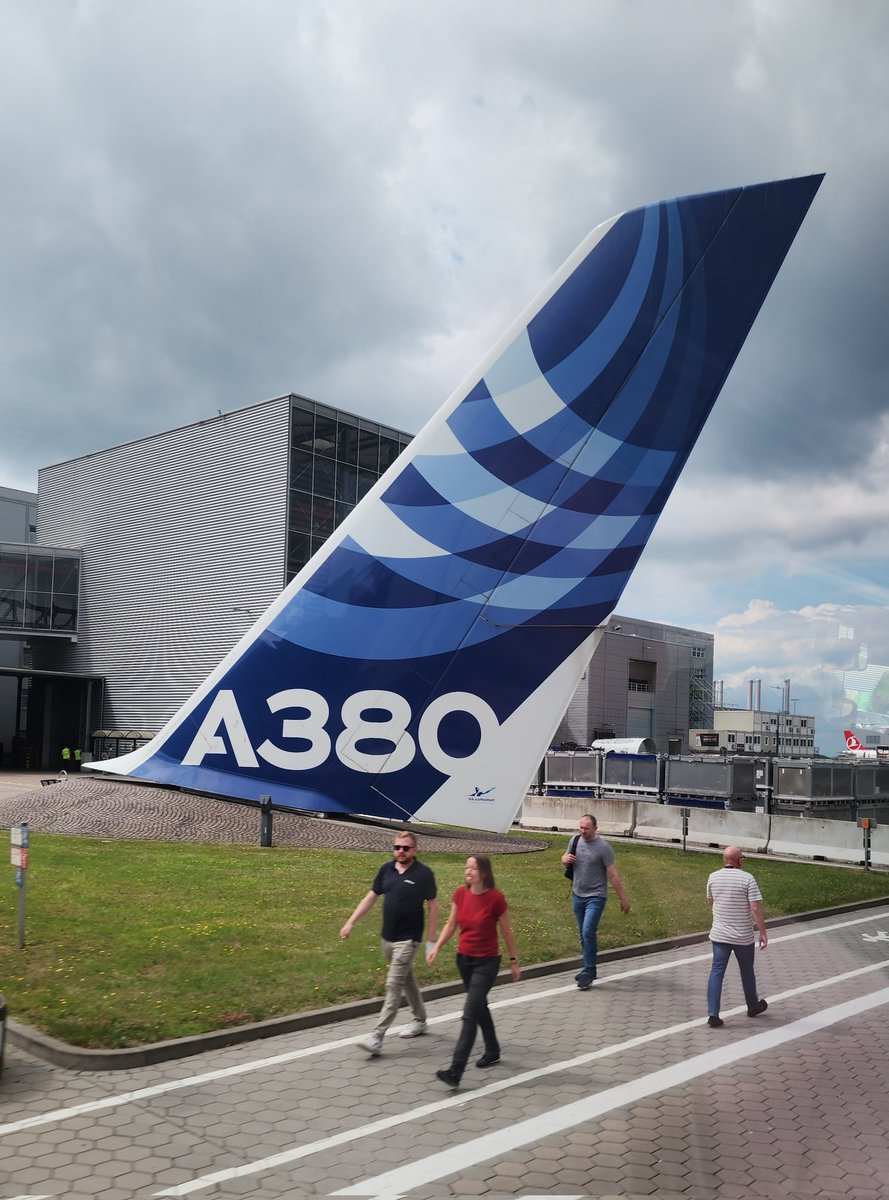 Photo taken at the Airbus plant in Hamburg today. Shows the scale of the  A380 clearly - gigantic!
