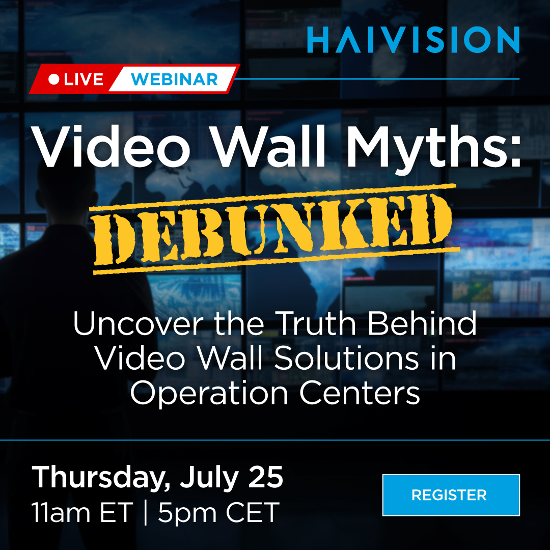 Haivision's tweet image. Did you know video wall technology is accessible to businesses of all sizes? Learn more about its flexibility and adaptability in our upcoming webinar. Register now! www3.haivision.com/video-wall-myt… #VideoWalls #BusinessTech #Haivision