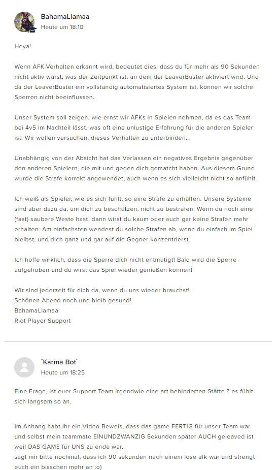 ThecataclystP's tweet image. #LeagueOfLegends #RiotDevs
Wie schlecht muss euer System sein, dass man dafür punished wird weil man das verloreren/fertige game leaved?
Und vorallem wieso sind eure Supports so schlecht, dass man das System vergöttert obwohl es Beweislich ein Fehler gemacht hat?