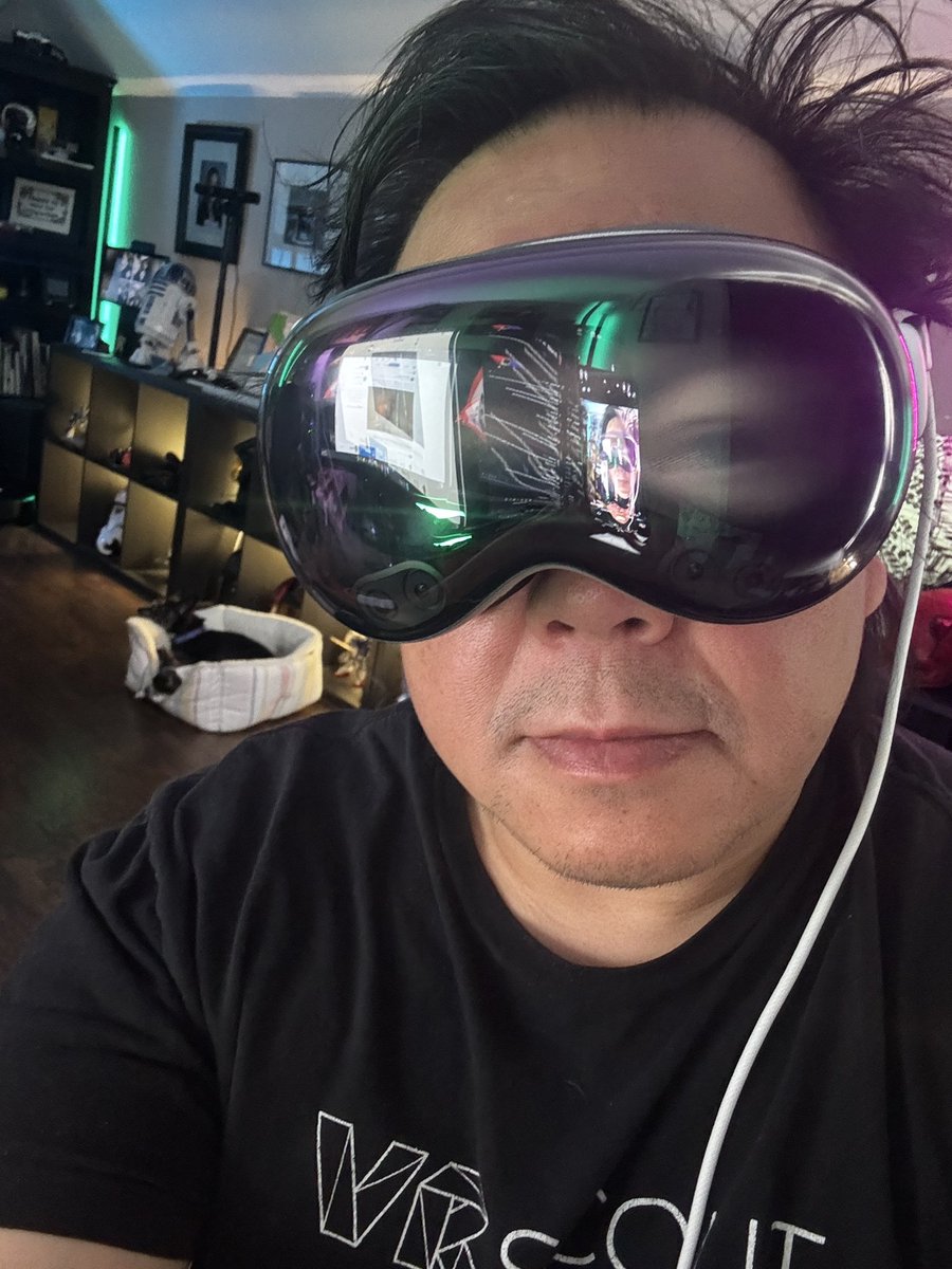 Bobby Carlton #DigitalTwins #X #Simulation (@bcarlton727) on Twitter photo Took a moment from checking out new <a href="/fsstudiodev/">FS Studio #XRSolutions #Robotics #Automation</a> work in the Apple Vision Pro to take a little selfie. Pouting dogs in background.
Still loving this headset! Use it almost daily to stay focused on projects. But to also rewatch Marvel movies. 🎥 Took a moment from checking out new <a href="/fsstudiodev/">FS Studio #XRSolutions #Robotics #Automation</a> work in the Apple Vision Pro to take a little selfie. Pouting dogs in background.
Still loving this headset! Use it almost daily to stay focused on projects. But to also rewatch Marvel movies. 🎥