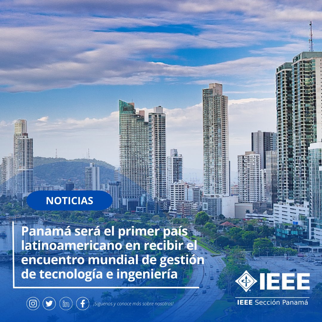 La Ciudad de Panamá🇵🇦 se prepara para ser el anfitrión del evento TEMSCON 2024, marcando la primera vez que esta importante conferencia IEEE de gestión de tecnología e ingeniería se realiza en suelo latinoamericano. 
Entérate aquí👉🏻shorturl.at/aJb8x

  #TEMSCOM2024 #ieee