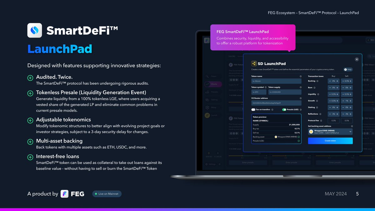 FEGtoken's tweet photo. @jessepollak @base 🚀 @Base Chain Token Launchpad!

🌐 https://t.co/IsSUj91UKa

🛠 Create a #Crypto project on #Base, #ETH, and/or #BNB    Chains with one bridged token supply for FREE ✅️

- Twice Audited 🛡
- Multi-Chain 🌉   
- Anti-Dump Presales 📈
- Front-Run Protection 🛡
- &amp; More! https://t.co/8o3xBskcIy