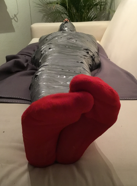 As you see I love mummies wearing sheer socks #gaybondage #gaytiedup #mummification #bondage #sheersocks