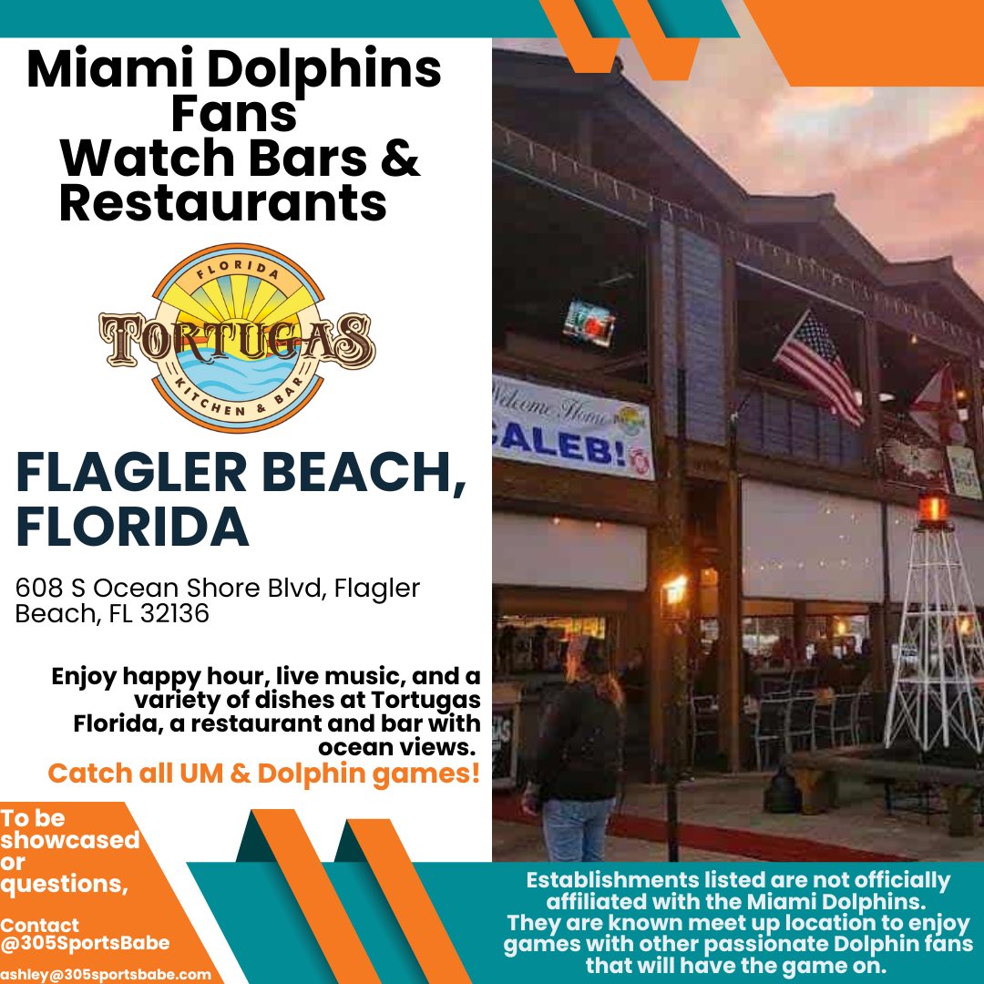 305sportsbabe's tweet image. 🐬 I’ll be showcasing bars/restaurants all throughout the US that are known Dolphins bars/meet ups for fins fans to enjoy games together this season➡️

First one - owned by my great buddy Scott Fox @KEYSCANE (HUGE Miami sports fan). Tons of fins fans, across from beach!

#gofins