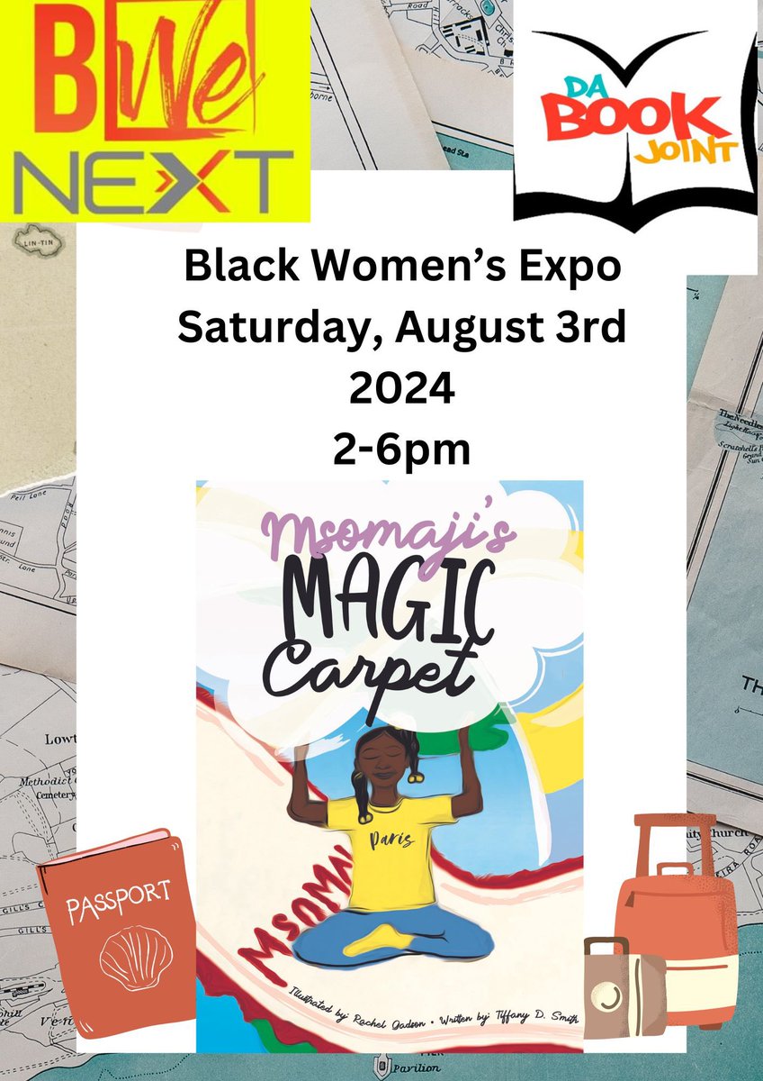 I am happy to announce that I have partnered with <a href="/DaBookJoint/">Da Book Joint</a> and will be selling copies of my children’s book, “Msomaji’s Magic Carpet” on Saturday August 3rd, 2024 at the <a href="/BlackWomensExpo/">The Black Women's Expo</a> . Please stop by their table and grab a signed copy for the kids‼️