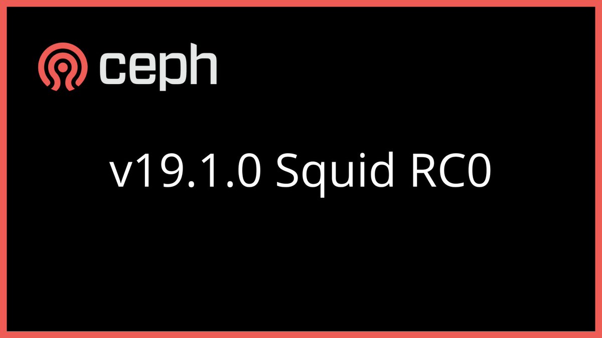Our first release candidate for the latest version of Squid is now available! View the full breakdown of feature highlights here:

hubs.la/Q02GNzmC0
#ceph #squid #opensource