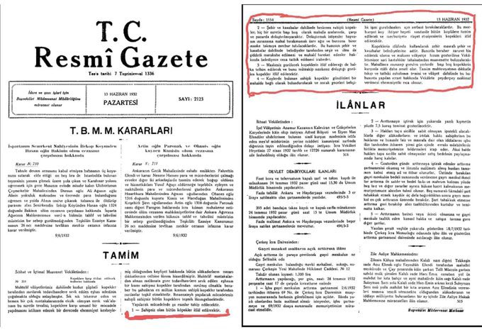 Atatürk’ün sokak köpekleri konusunda 13 Haziran 1932'de aldığı tedbirler:  

▪ Sahipsiz olan bütün sokak köpekleri itlaf edilecektir.  

▪ Şehir ve kasabalarda sahipli köpekler kesinlikle sokak aralarında, çarşı ve pazarda başıboş gezdirilmeyecektir.