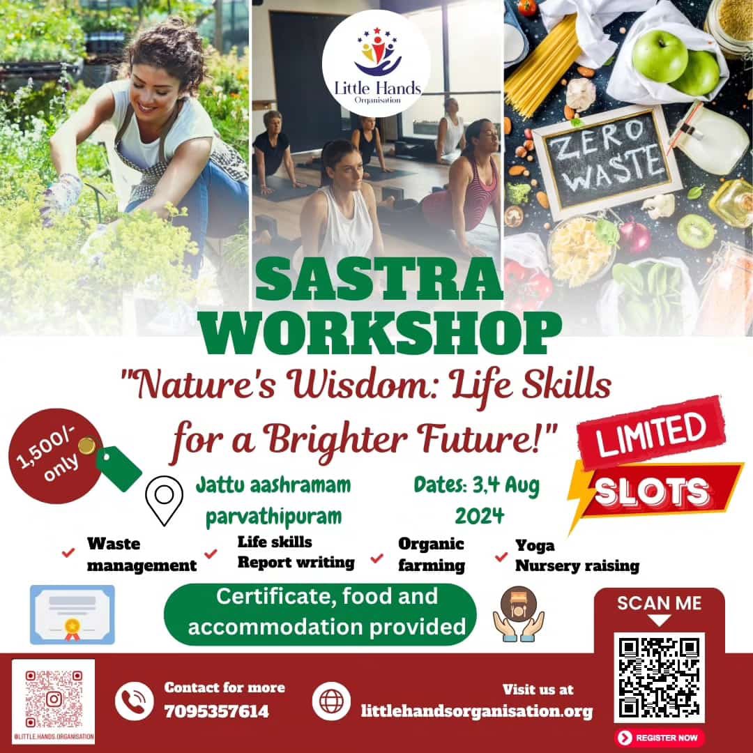 LHO_ORG's tweet photo. "Discover your inner eco-warrior and gain practical skills through our workshop. Dive into yoga, sustainable gardening, waste management, and natural food processing. Together, let's make a difference!" https://t.co/LWQ4YDaH28