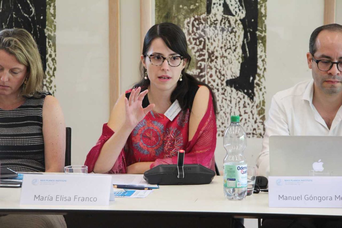 MPILheidelberg's tweet image. Hoy en el seminario: ☕ Iniciamos con un café y un diálogo sobre la Convención Americana y el Estatuto de Roma con la jueza Luz del Carmen Ibáñez Carranza. Luego, un panel sobre indicadores con Pablo Saavedra, María Elisa Franco, Manuel Góngora e @IreneSpigno. #ICCAL #CorteIDH