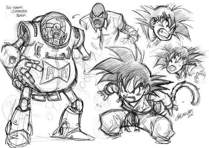 I'm rewatching the first DragonBall and i got inspired in making something. 
I've been focused on work for too long, i really missed doing something just for myself, expecially animations… so I took opportunity, to do one! 
Here are some studies i did before to start✌🏼 