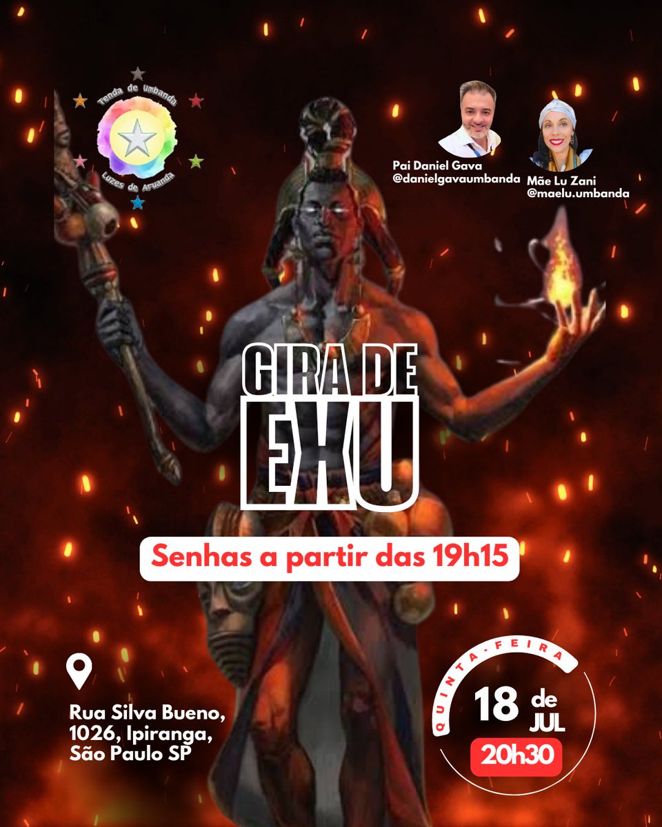 PaiDanielGava's tweet photo. Gira de EXU na TULA! Sejam bem-vindos. #umbanda #exu https://t.co/eLSLqOSdKd