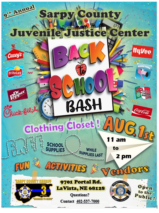 The Papillion Mayor's Youth Leadership Council is assisting in collecting school supply donations for this annual event, and there is a drop-off bin located inside the front doors of the police department.

The actual event on August 1st is free and open to the public!