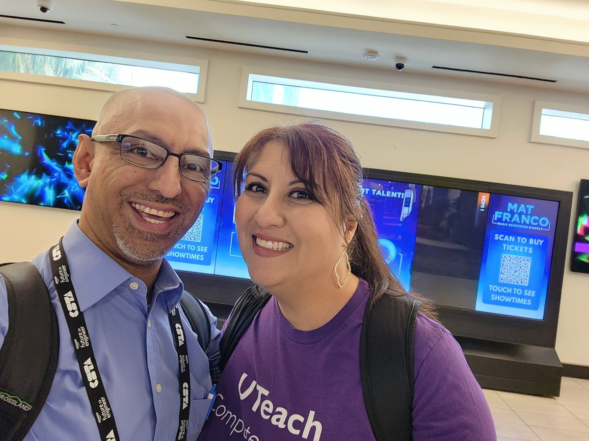 JoseLSilvaSmith's tweet image. Ready for our first session, but while waiting for my partners, visiting with my beautiful friend from @UTeachCS! So good to see you here &amp;amp; can&apos;t wait to visit with you later during the CSTA 2024 Conference! ❤️🙂👍 @TISDProud #TornilloISD #UTeachCS #csteachersorg
