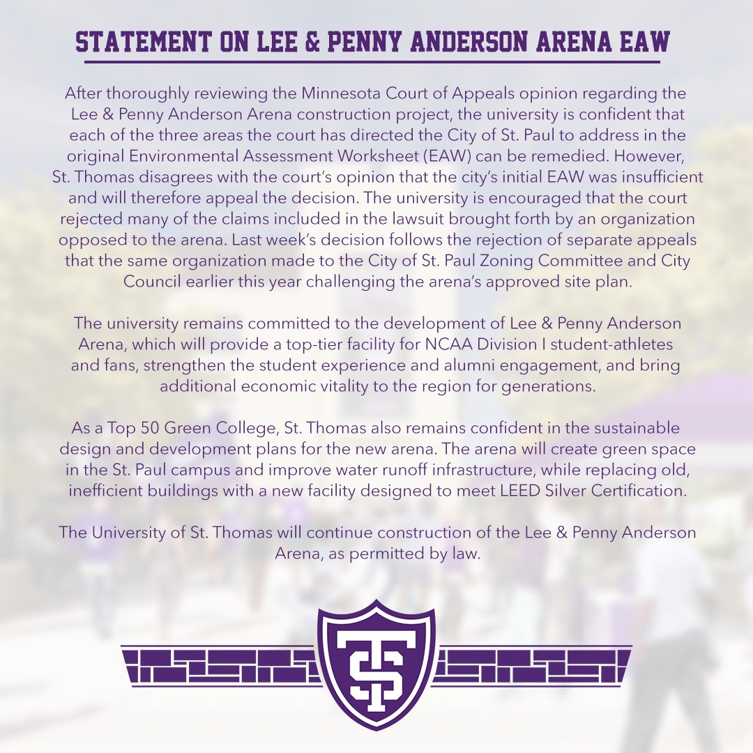 NEWS: Construction to continue during Lee &amp; Penny Anderson Arena EAW appeal

Story - tinyurl.com/33vb42f2

#RollToms