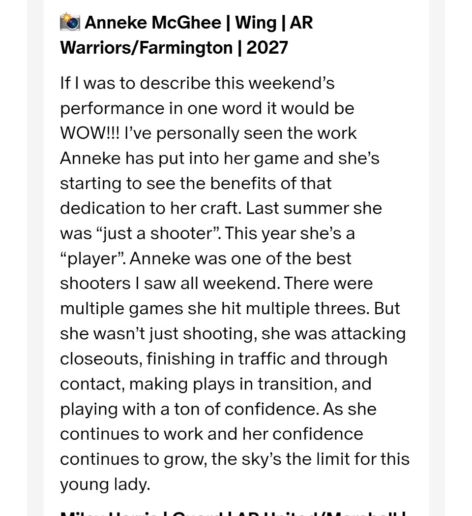 Ronnie Grice (@ronniegrice4) on Twitter photo This kiddo is going to be tough from 3333333!!! Keep Grinding Anneke..
@AnnekeMcgh7690
<a href="/nbnbball/">Coach TJ Jones</a> <a href="/Harding_WBB/">HU Lady Bisons</a> <a href="/UAFSWBB/">UAFS WBB</a> <a href="/ATUWBasketball/">ATU W. Basketball</a> @SAUWBasketball <a href="/CRCPioneerWBB/">CRC Lady Pioneer Basketball</a> <a href="/farmingtonfast/">Lady Cardinal Basketball</a> This kiddo is going to be tough from 3333333!!! Keep Grinding Anneke..
@AnnekeMcgh7690
<a href="/nbnbball/">Coach TJ Jones</a> <a href="/Harding_WBB/">HU Lady Bisons</a> <a href="/UAFSWBB/">UAFS WBB</a> <a href="/ATUWBasketball/">ATU W. Basketball</a> @SAUWBasketball <a href="/CRCPioneerWBB/">CRC Lady Pioneer Basketball</a> <a href="/farmingtonfast/">Lady Cardinal Basketball</a>
