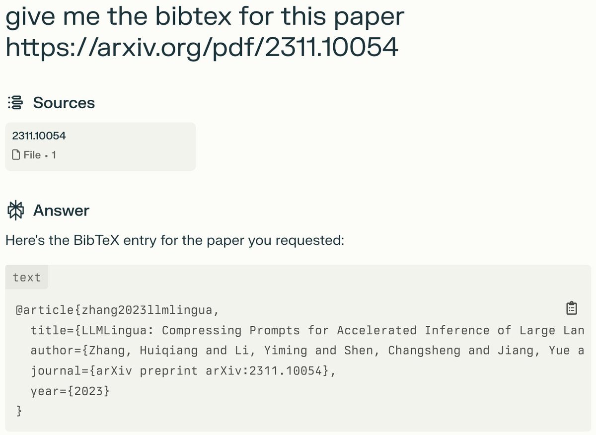SanderSchulhoff's tweet photo. 🍄Interesting hallucination from Perplexity with a simple prompt.

The citation is completely incorrect, though it is noticably close with the last name of the first author (should be Zheng).

Shows the danger of getting comfortable with easy to use tools. https://t.co/k5dy95WRPO