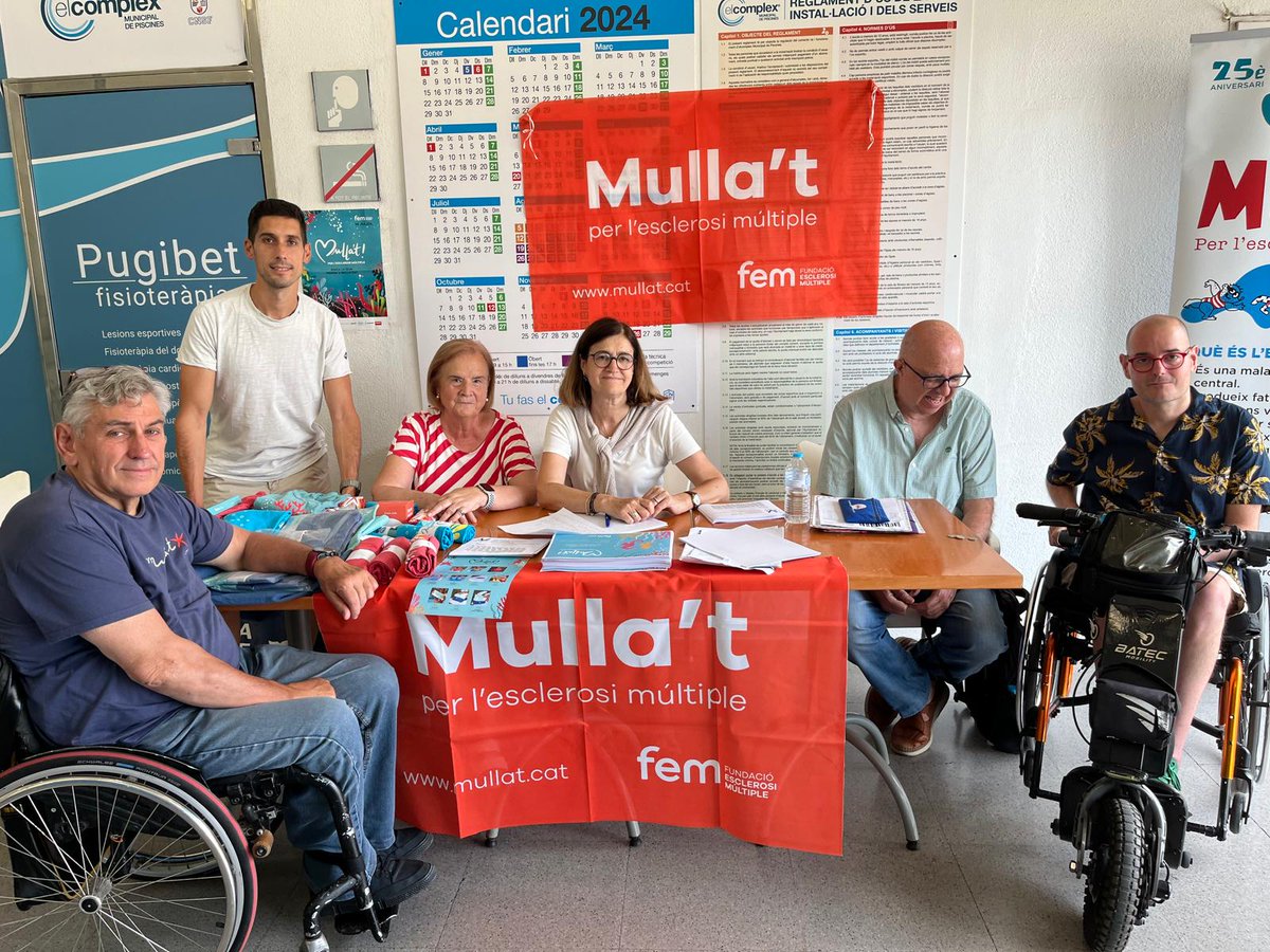 AdfSfeliu's tweet photo. Diumenge 14 de juliol l’ADF va participar al Mulla’t per l’esclerosi múltiple al Complex de Piscines fent la recepció de les persones i col·laborant amb la iniciativa. Van participar a la jornada un total de 109 persones i es van recaptar 370 € @ajsantfeliu @FundacioEM https://t.co/gRyRnS3MFI