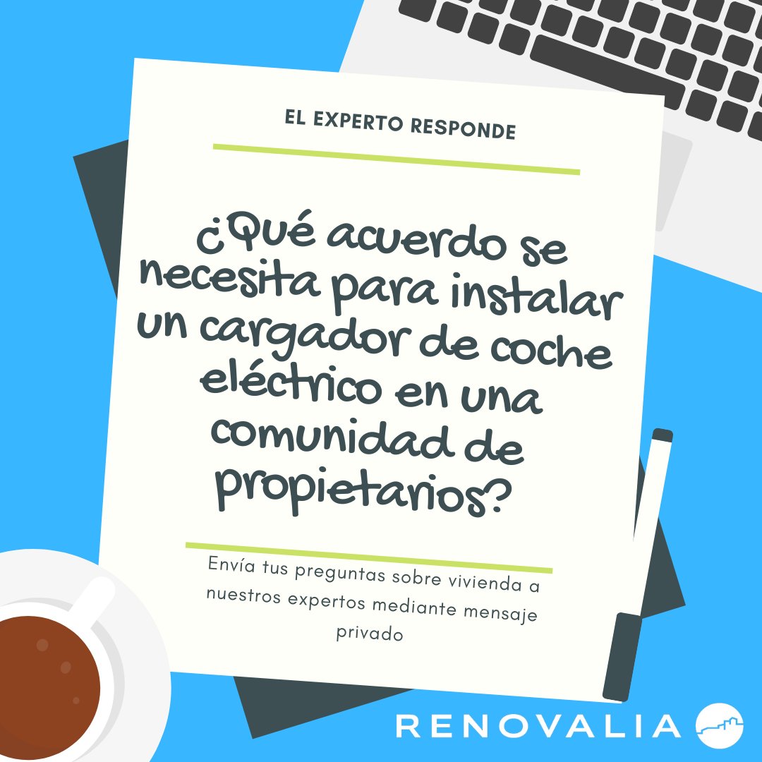 RenovaliaInmo's tweet photo. Según LPH, basta una mera comunicación a la comunidad siempre que éste se ubique en una plaza individual de garaje, siendo la instalación privativa a su costa y cargo #FAQVivienda #PreguntasVivienda #ElExpertoResponde #Vivienda https://t.co/hbDw7n9cdR