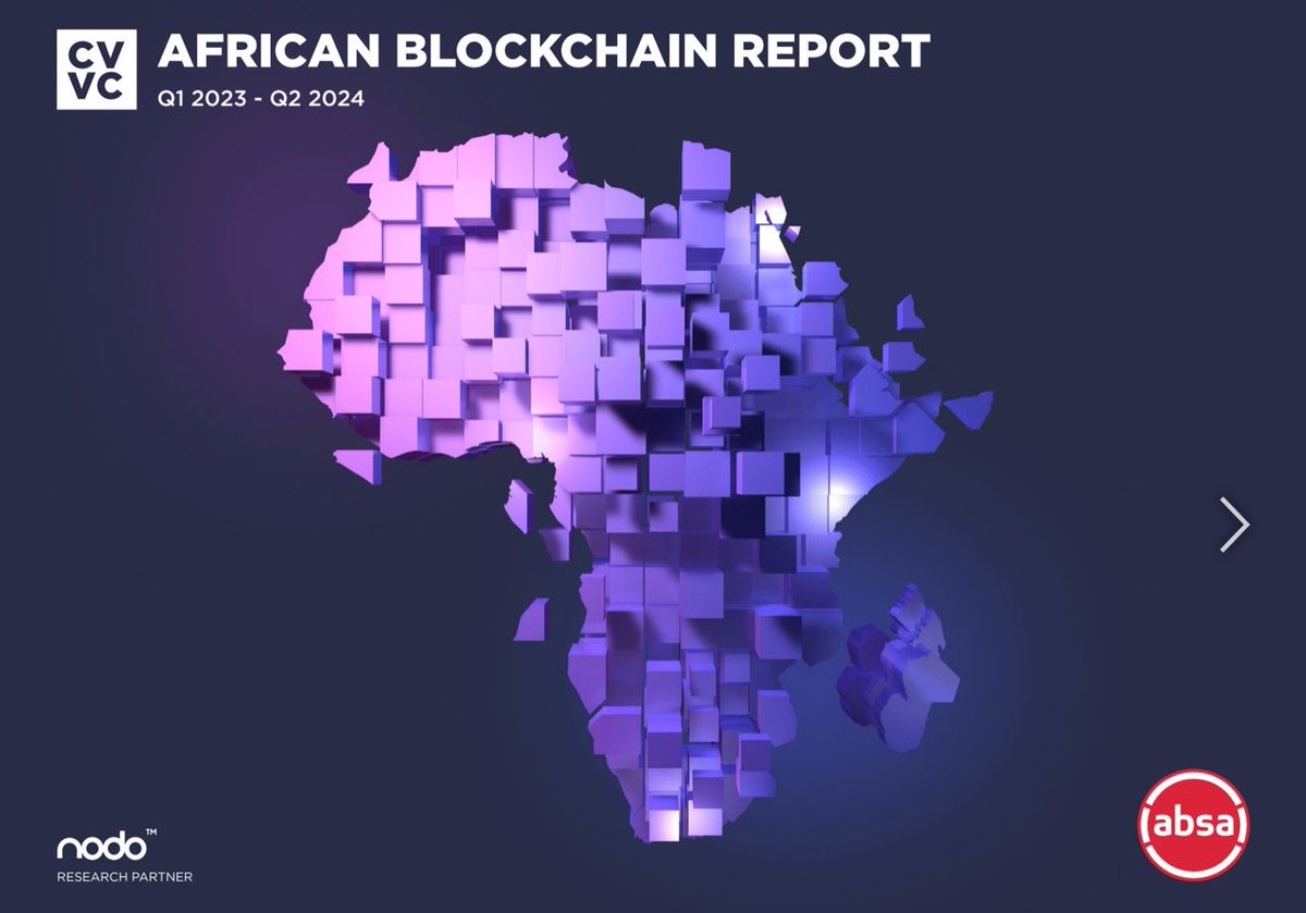 Africa’s most prestigious blockchain report has my name on it! 

<a href="/CV_Labs/">CV Labs</a>’ African Blockchain Report, which covers 2023 and H1 2024,  underscores the reality of local blockchain adoption: Funding has gotten tighter, regulations have gotten better, and a unicorn was born

Do