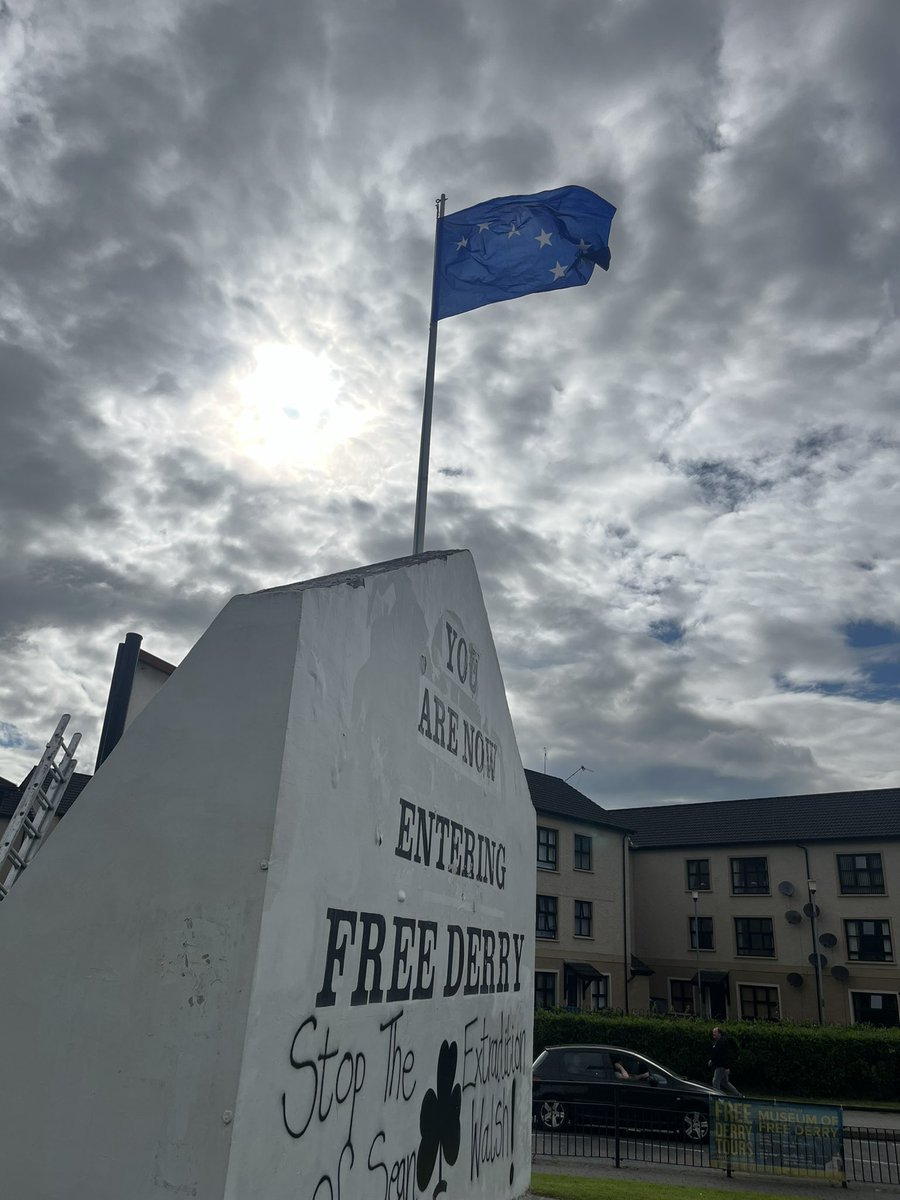 JamesConno23131's tweet image. Republican Socialists in Derry removed the imperialist Spanish flag from the iconic free Derry wall and replaced it with a starry plough today. 💪🏼🚩
