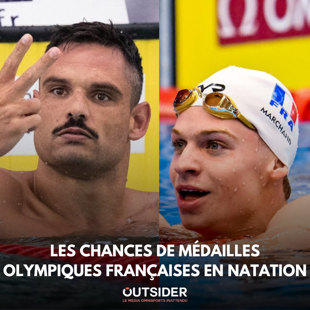 0utsidersports's tweet photo. LES POTENTIELLES MÉDAILLES OLYMPIQUES FRANÇAISES EN NATATION AUX JO DE PARIS 2024 🏊
On prédit 8 médailles françaises en natation durant les JO ! Pour découvrir de qui il s'agit et nos 2 Outsiders, c'est ici :
https://t.co/FaHHunaaEn
#Paris2024 #UneSeuleÉquipe #DestinationJO https://t.co/PKkd2Is7H5
