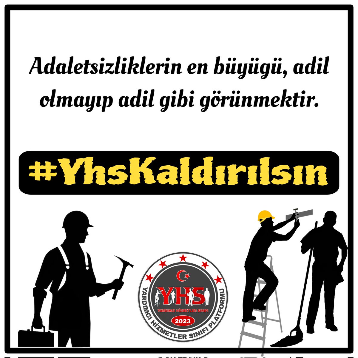 Adaletsizliklerin en büyüğü, adil olmayıp adil gibi görünmektir.
#YhsKaldırılsın