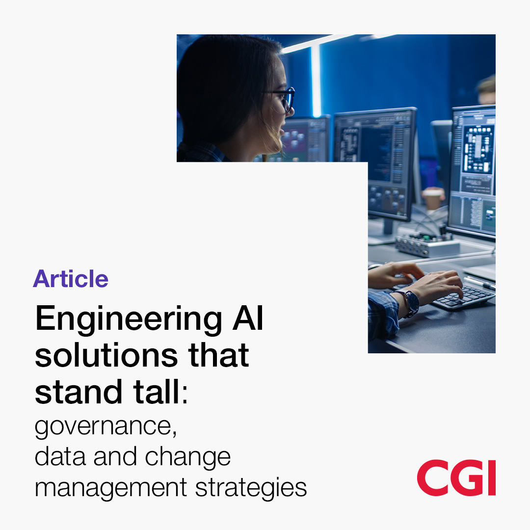 CGI_USA's tweet image. Operationalizing AI requires more than technology; it needs cultural change. Our new article from the “AI without fear or favor” series dives into the importance of change management in #AI projects. 

Read more: 👉 bit.ly/3V3h2Pt 👈

#WeAreCGI #ArtificialIntelligence