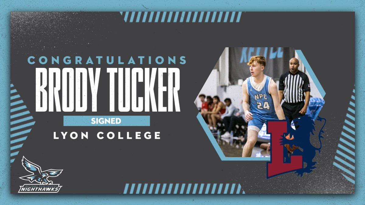 Nighthawk Brody Tucker has signed to play men's basketball with Lyon College! Congratulations, Brody! #NPCHawks #NJCAA #ThisIsNPC