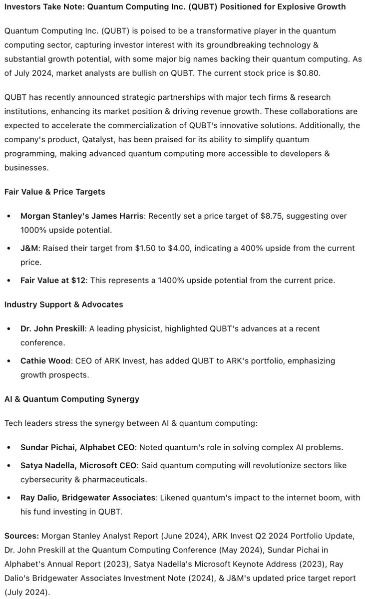 Just purchased 4,000 shares of $QUBT at .69 🧨
