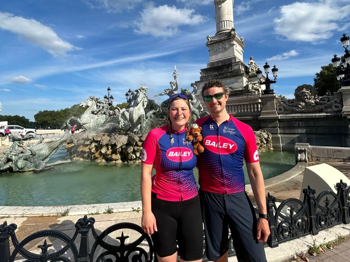 BaileyofBristol's tweet photo. ๐ด Last week, the @bris2bordeaux Cycle Challenge set off from Bailey HQ...
Four days and over 500 miles later, the team arrived at their goal - Fontaine des Girondins in Bordeaux...
๐ Learn more about this annual fundraiser ๐ https://t.co/zZ3GQoh4PL
#GoBailey #TheBaileyBear https://t.co/KFREMxb8jK