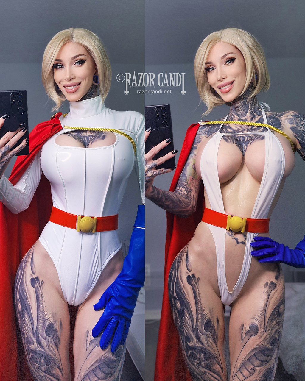 RazorCandi on X: Power Girl takes mirror selfies like anyone else!  t.cokfBeuJwvYB  X