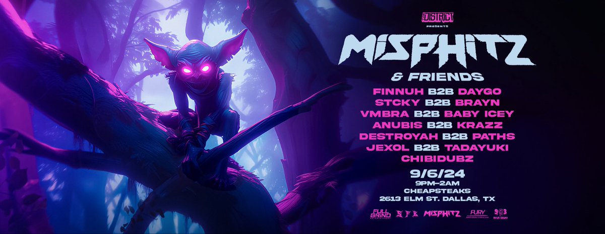 District_Sounds's tweet photo. Announcing: @Misphitzdub &amp; FRIENDS at Cheapsteaks on 9/6 😈😈🖕🏼

Lineup: STACKED AS FUCKKKKKK 

Tickets: In our bio https://t.co/TOR7RJ5hC2