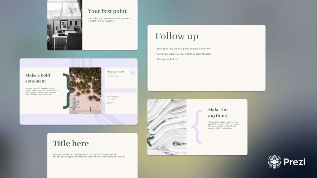prezi's tweet photo. Present with seamless transitions and interactive elements using our "Modular" presentation template.
It's a great template for pitching a project, teaching a class, or wowing clients.
Try it out at https://t.co/njzhPUtEnD.
#templatetuesday #AItemplate #presentationtemplates https://t.co/xdLTxGgd4A