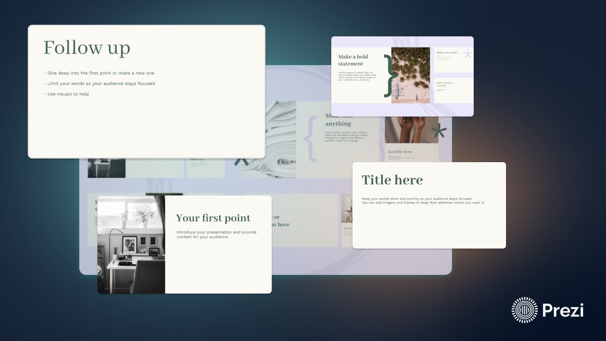 prezi's tweet photo. Present with seamless transitions and interactive elements using our "Modular" presentation template.
It's a great template for pitching a project, teaching a class, or wowing clients.
Try it out at https://t.co/njzhPUtEnD.
#templatetuesday #AItemplate #presentationtemplates https://t.co/xdLTxGgd4A
