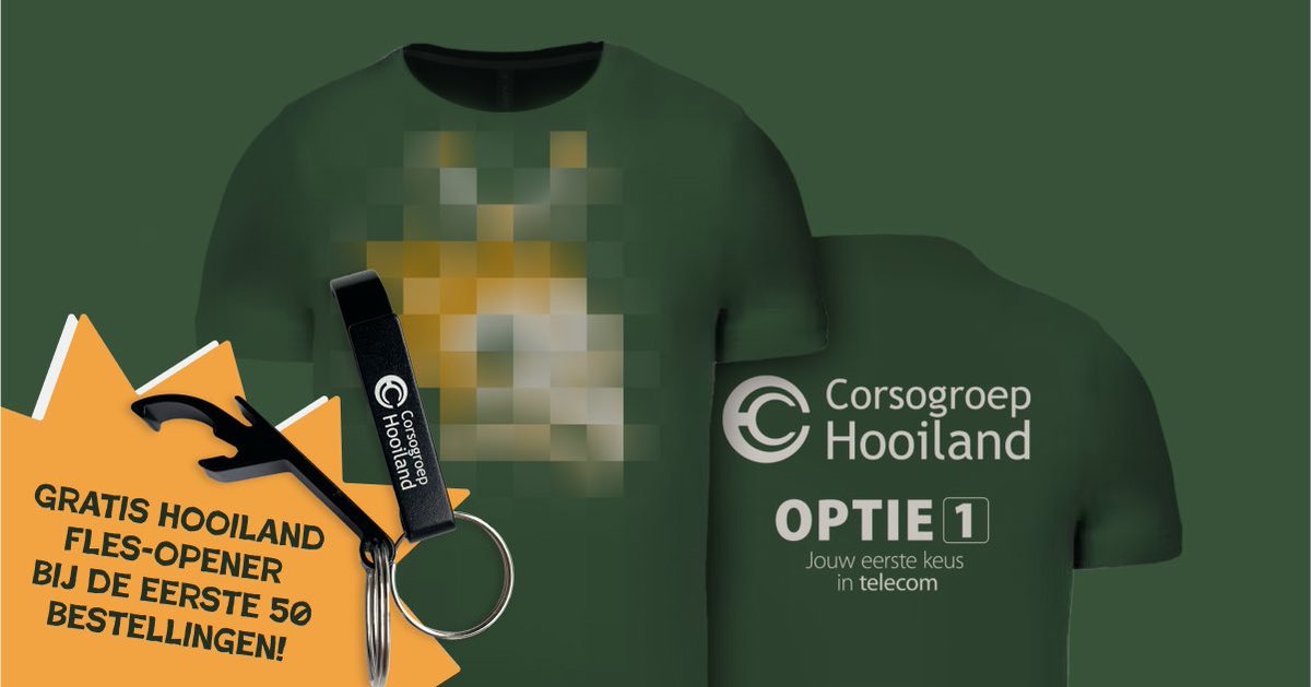 Bestel je Corsogroep Hooiland shirt! Met dit jaar een Kannibaal print. Wees er snel bij, want... 📣 De eerste 50 bestellingen krijgen een gratis HOOILAND-FLESOPENER!

⚠️ Bestellen kan tot zondag 4 AUGUSTUS 23:59 uur.

Bestel via: groephooiland.nl/nieuws/bestel-…